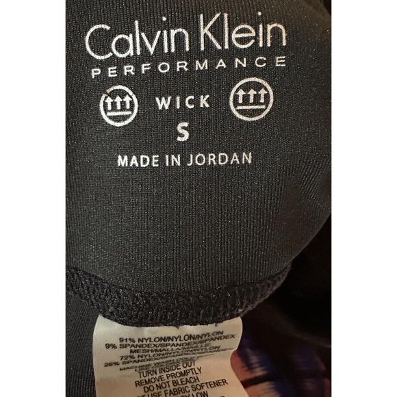 Calvin Klein Womens Performance Wick Tribeca Printed Cropped Leggings Size - Picture 9 of 9